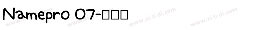 Namepro 07字体转换